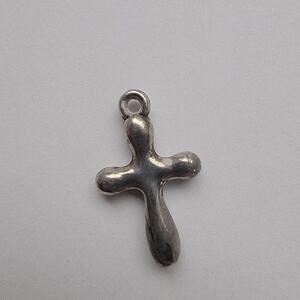 Silver Religious Cross Charm Slide Pendant Charm Bead For Necklace Bracelet